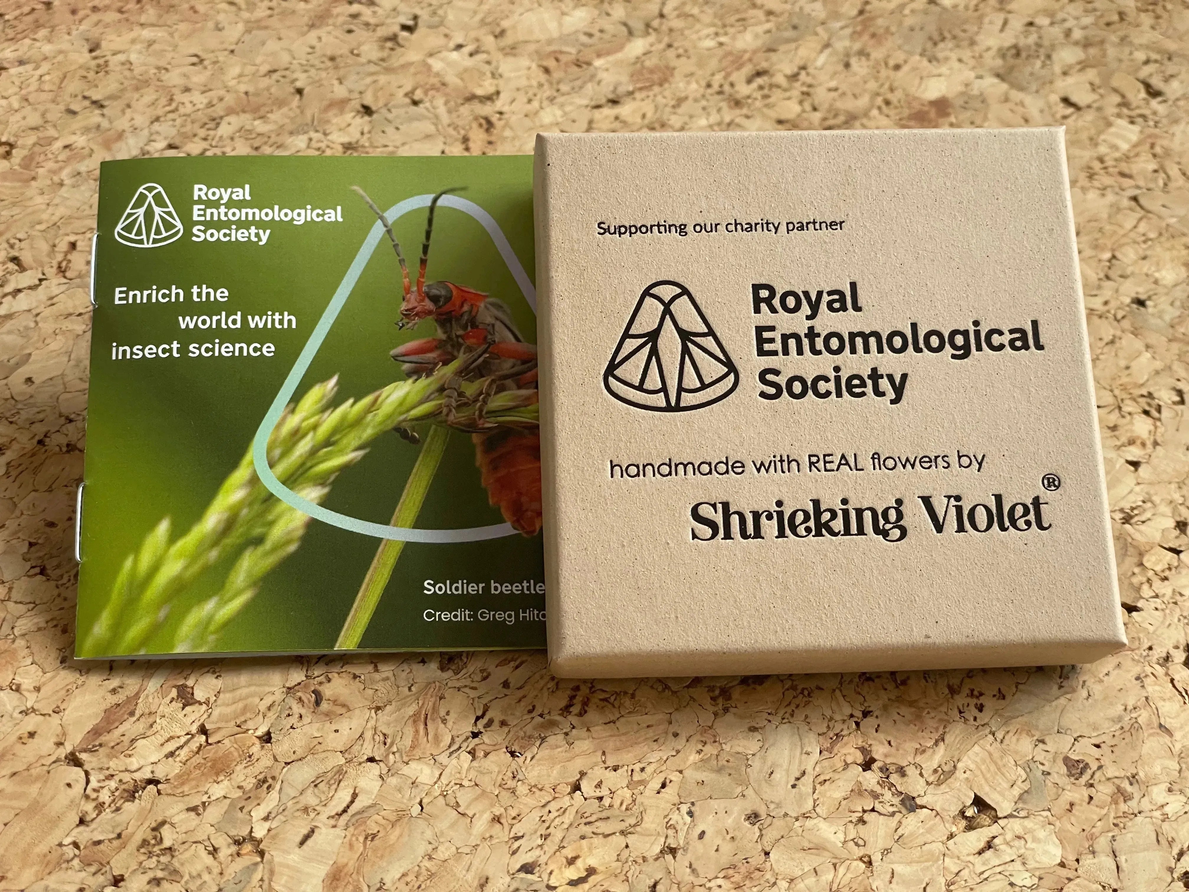 Sterling Silver black woven bracelet with flower charm - Forget-me-not - Butterfly