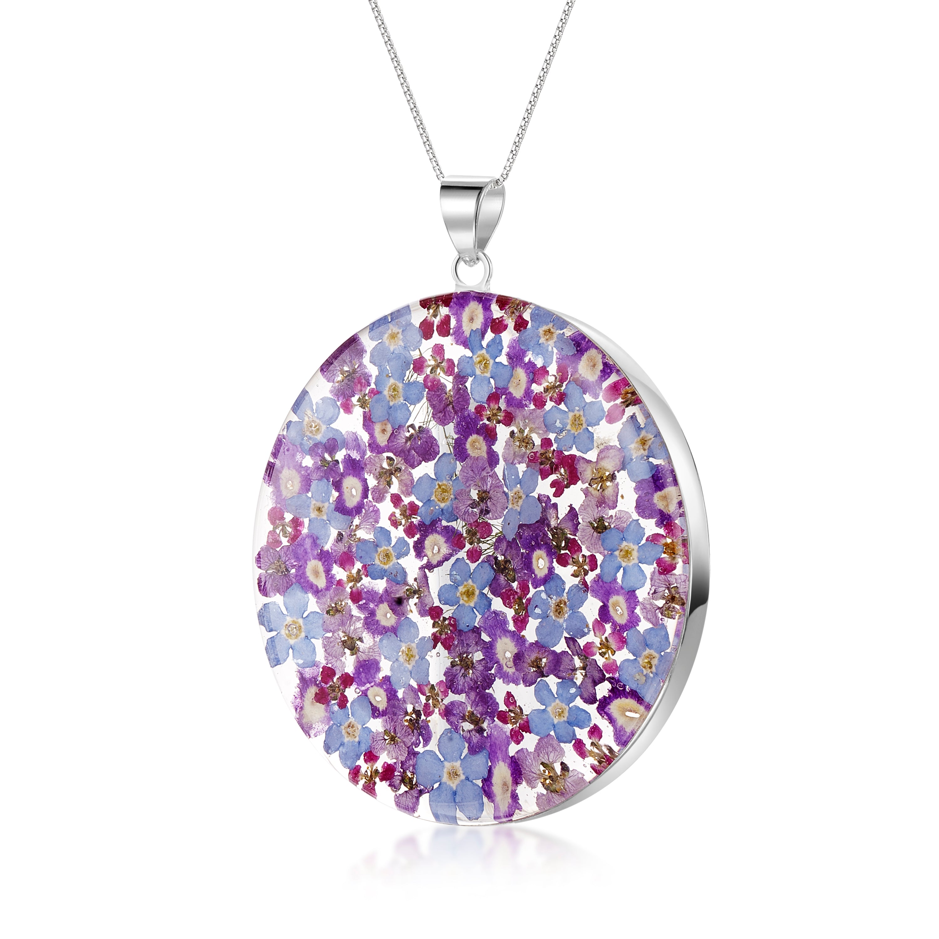 Purple Haze Large Round Pendant Necklace