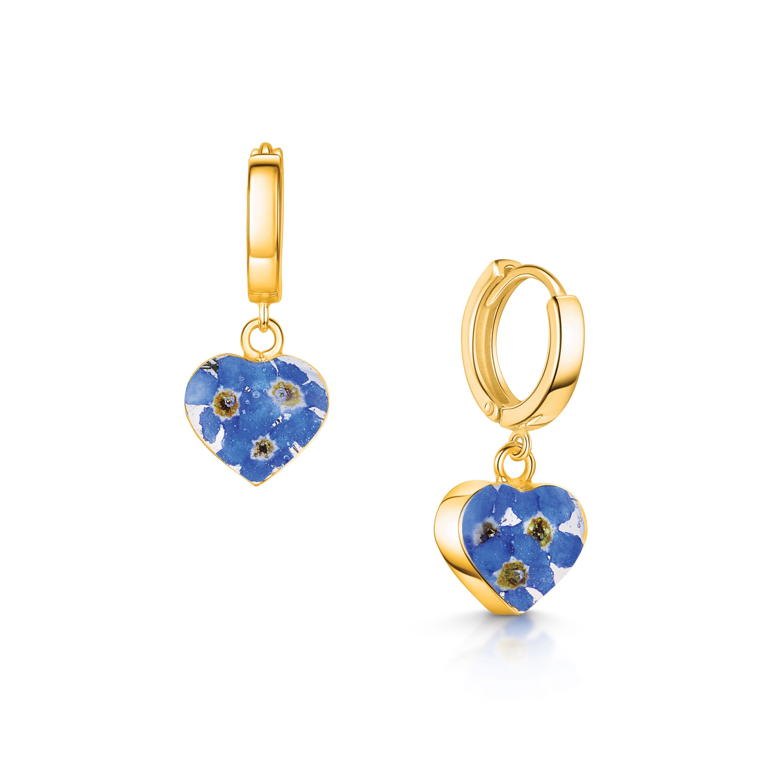 Boucles d'oreilles créoles Fleurs mélangées