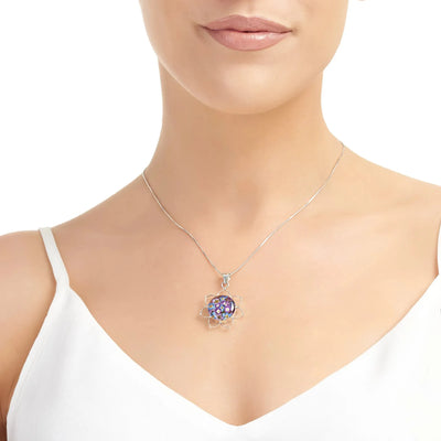 Pendentif Fleur de Lotus Purple Haze en Argent Sterling | Violette hurlante®