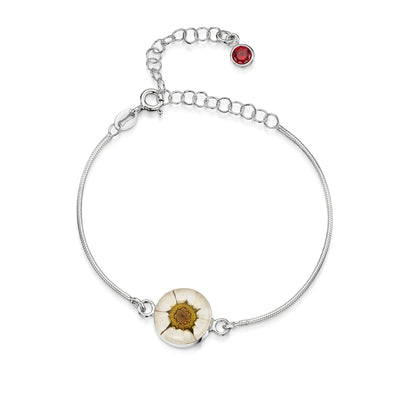 Personalized Sterling Silver Birthstone Flower Bracelets | Shrieking Violet®