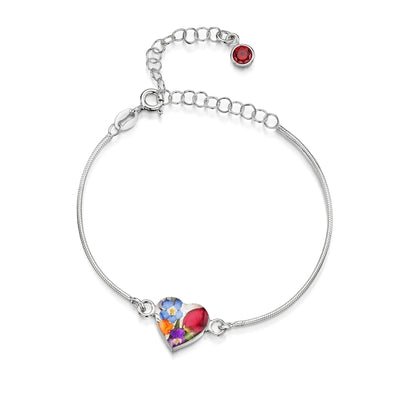 Personalized Sterling Silver Birthstone Flower Bracelets | Shrieking Violet®