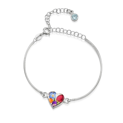 Personalized Sterling Silver Birthstone Flower Bracelets | Shrieking Violet®