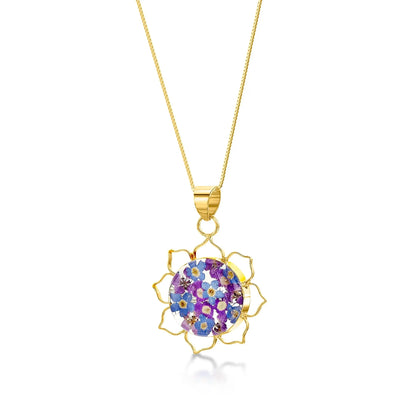 Pendentif Fleur de Lotus Purple Haze en Argent Sterling | Violette hurlante®