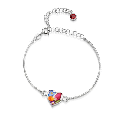 Personalized Sterling Silver Birthstone Flower Bracelets | Shrieking Violet®